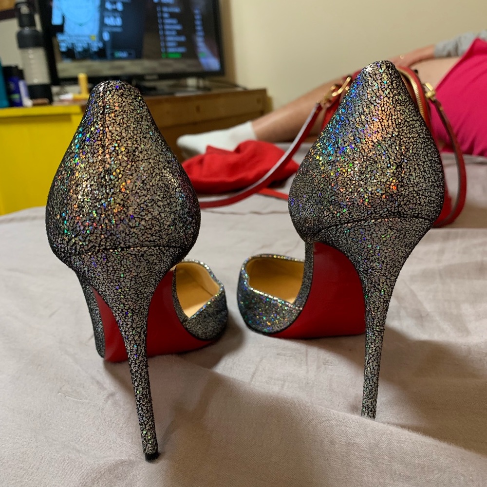 Christian Louboutin Heels (Sparkle/Red Bottoms) - Picture 2 of 8